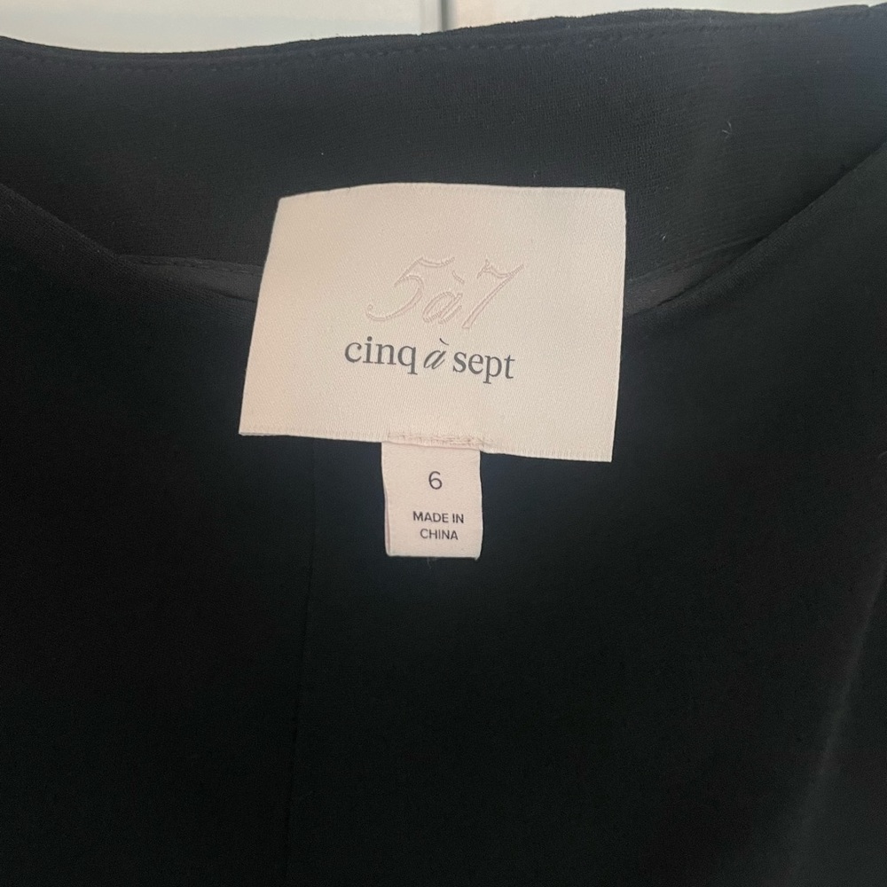 Cinq à cept black cropped flare pants